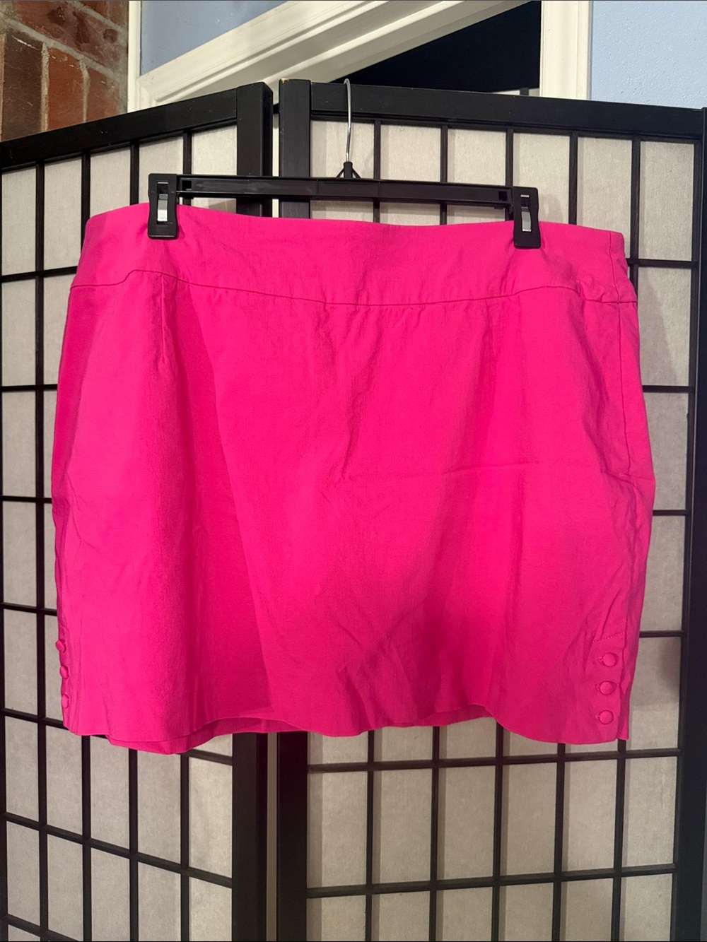 Bright Hot Pink Casual Skort, 22W
